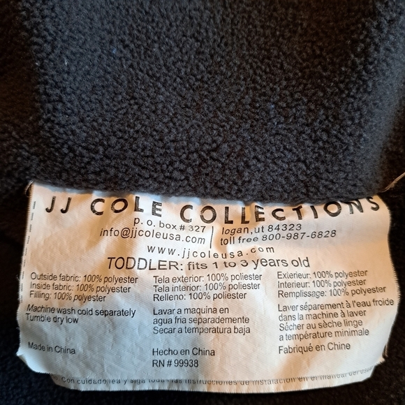 J J Cole Bundle me stroller or sled liner, gray with sherpa lining - Picture 7 of 8